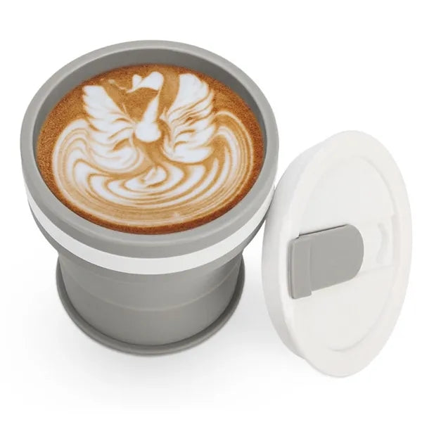 11.6oz Rowling Folding Silicone Cup W/straw