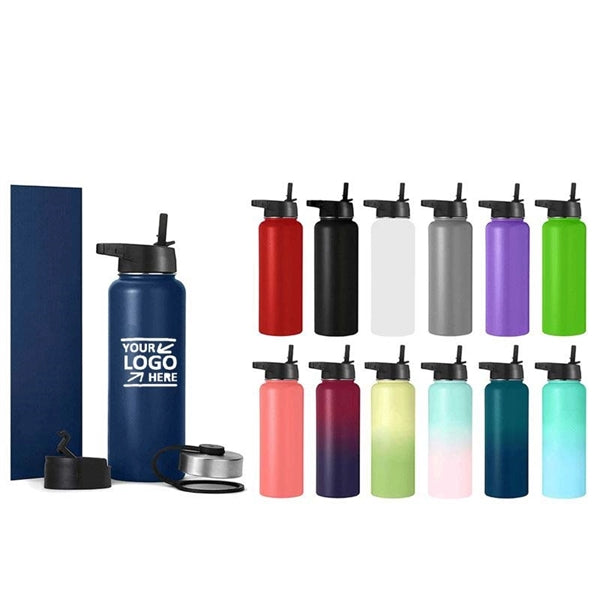 40OZ Wide Mouth Water Bottle Insulated Tumbler Flask