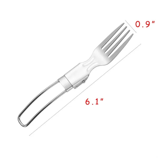 Collapsible Knife Fork And Spoon Stainless Steel Cutlery