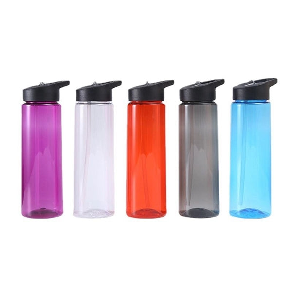 24oz Plastic Sport Water Bottle With Straw