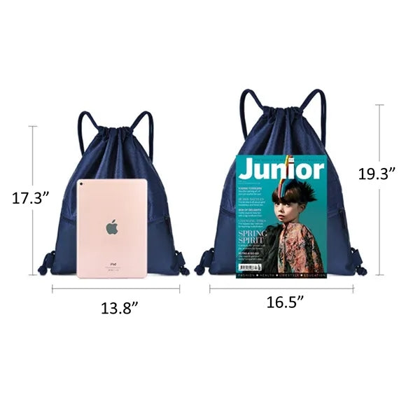 Waterproof Sports Drawstring Backpack Oxford Gym Sackpack