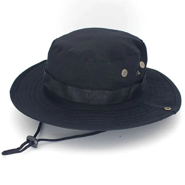Outdoor Wide Brim Fishing Cap Boonie Bucket Safari Hat