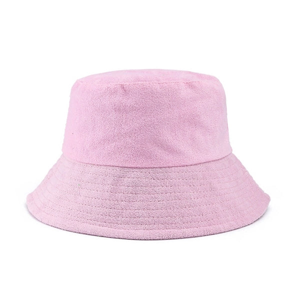 Travel Terrycloth Towel Bucket Hat With Embroidered Logo