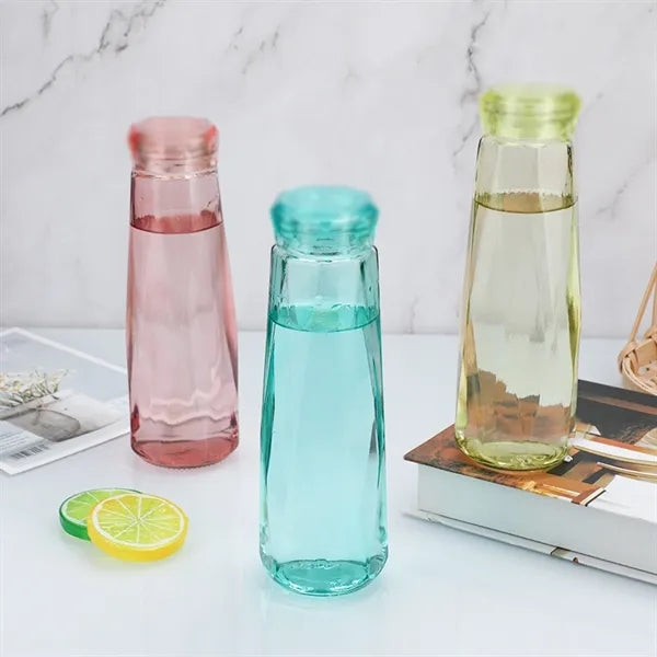 15 oz crystal diamond cup colorful glass
