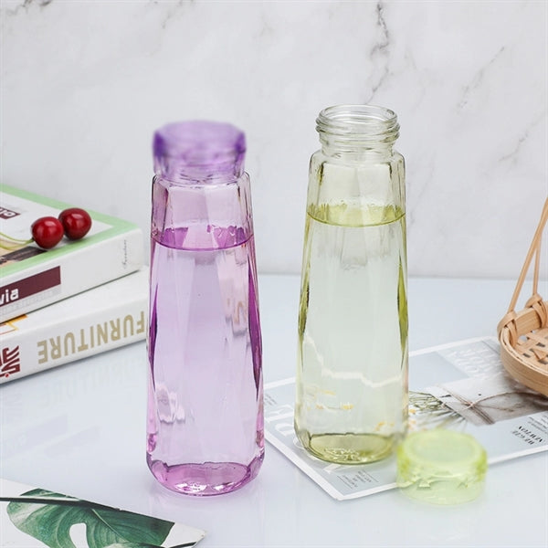 15 oz crystal diamond cup colorful glass