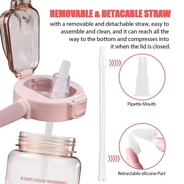 64oz Half Gallon Water Bottle With Sleeve