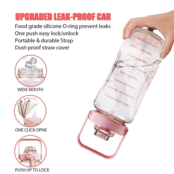 64oz Half Gallon Water Bottle With Sleeve