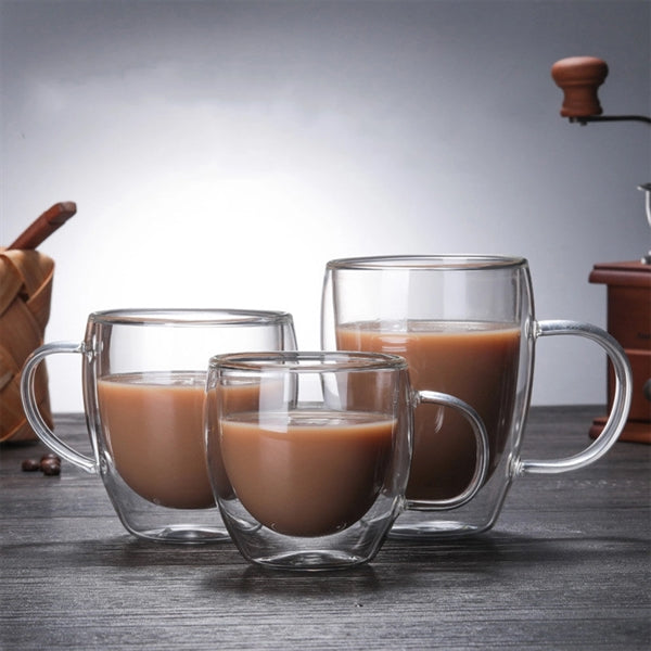Double Wall Insulated Glass Espresso Mugs