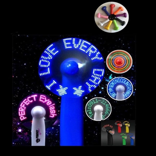 Portable Mini Fan with LED Message Customized