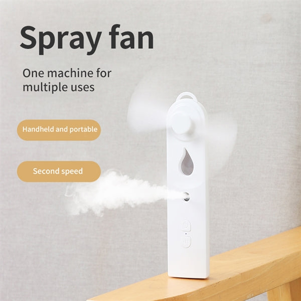 2 In 1 USB Rechargeable Mini Humidifier Mist Handheld Fan