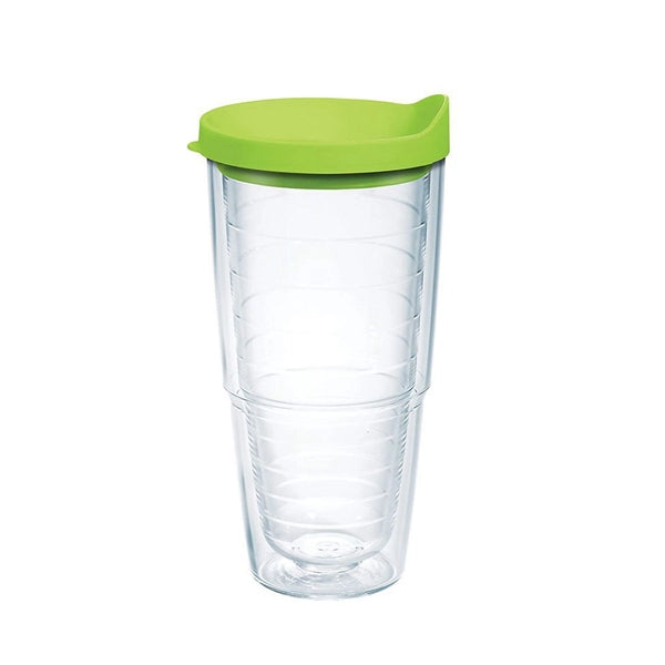 24 Oz. Custom Double Wall Clear Acrylic Tumblers w/ Straw