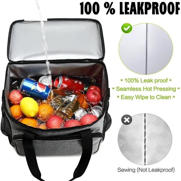 2 Layers Leakproof Insulated Cooler Bag