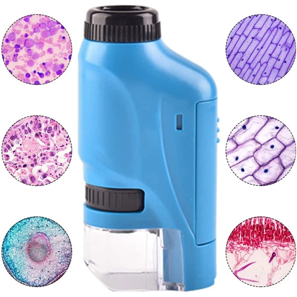 Portable Mini Microscope with LED Light