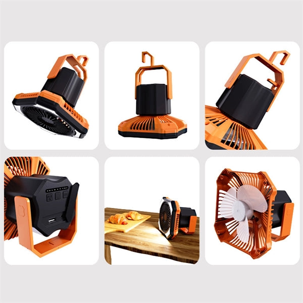 Remote LED Camping USB Desk Fan