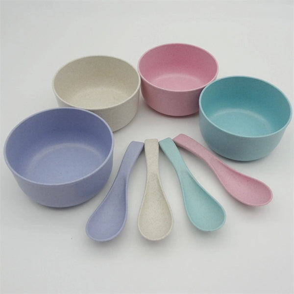 Wheat Straw Rice Bowl With Spoon