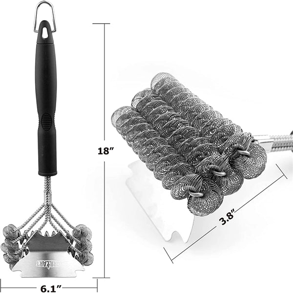 Grill Brush and Scraper Bristle Free