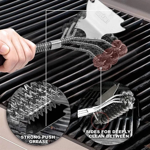 Grill Brush and Scraper Bristle Free