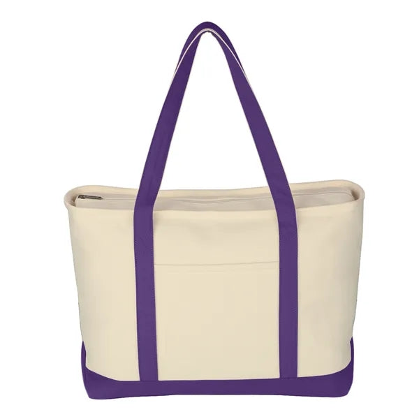 Large Canvas Boat Tote Bag