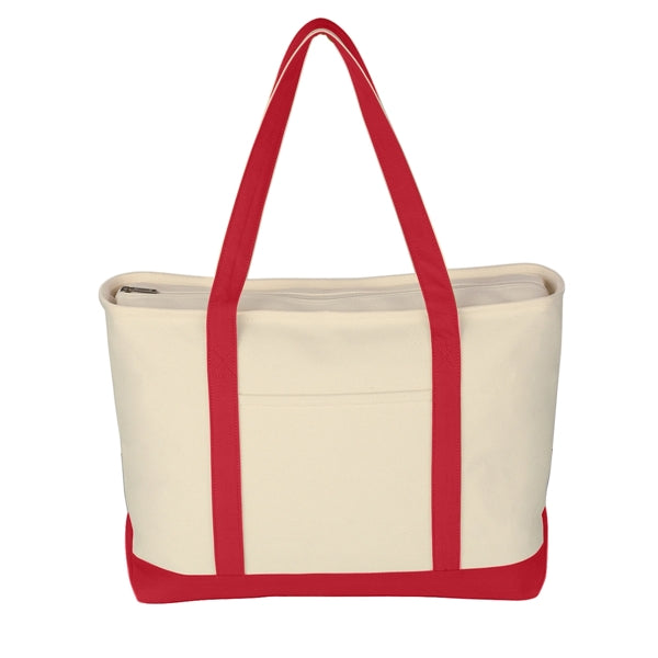 Large Canvas Boat Tote Bag