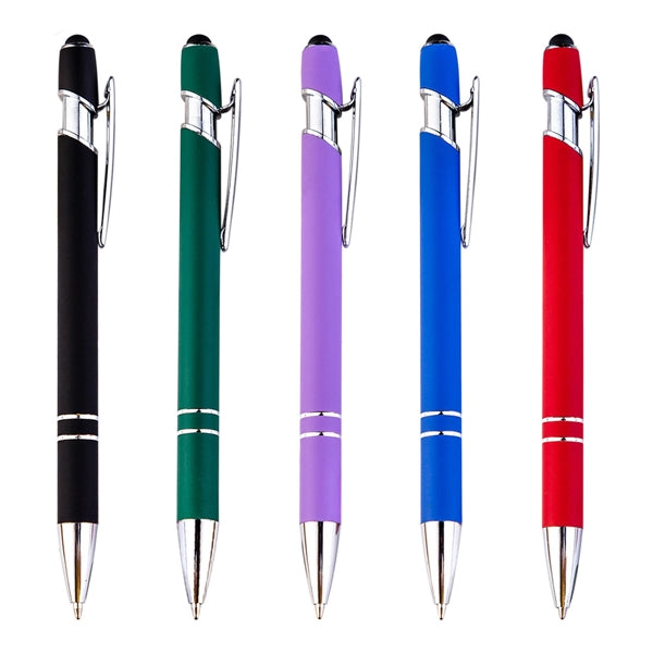 Rubberized Soft Touch Ballpoint Metal Pen