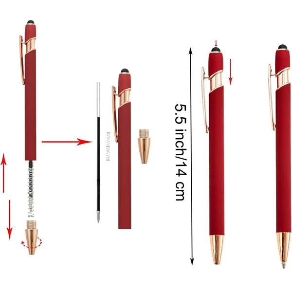 Rubberized Soft Touch Ballpoint Metal Pen