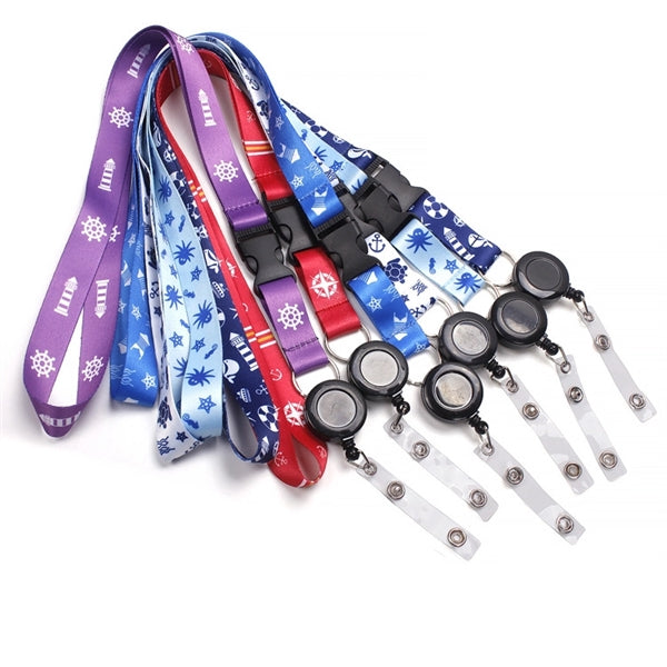 3/8" Silk Screen Lanyard/Badge Reel Combo