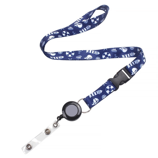 3/8" Silk Screen Lanyard/Badge Reel Combo