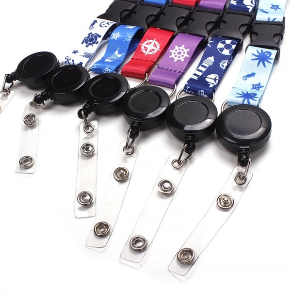 3/8" Silk Screen Lanyard/Badge Reel Combo