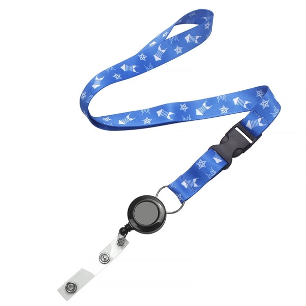 3/8" Silk Screen Lanyard/Badge Reel Combo