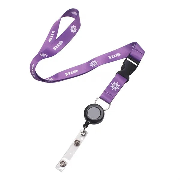 3/8" Silk Screen Lanyard/Badge Reel Combo