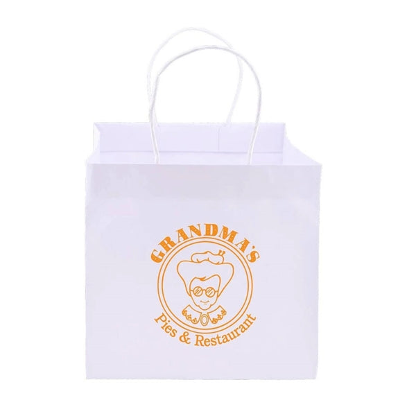 Square Kraft Paper Wide Gusset Takeout Bag