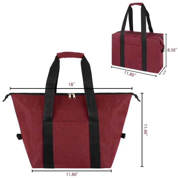 Collapsible Zipper Cooler Tote