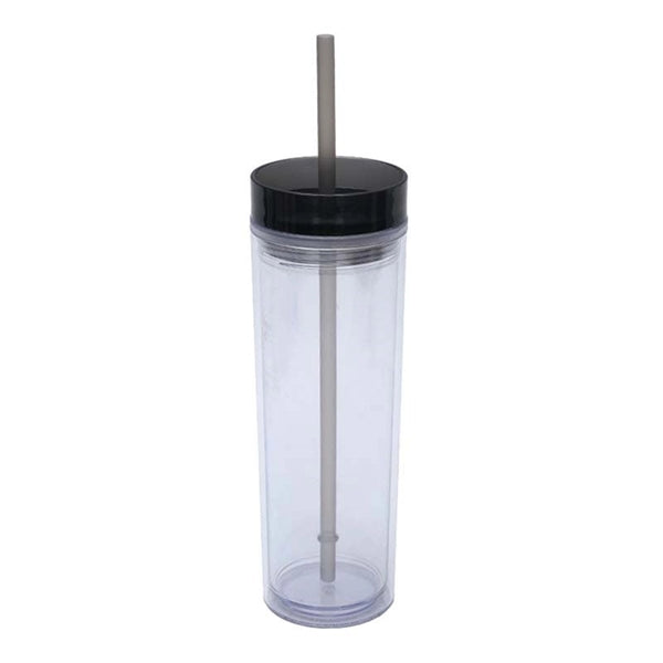 Double Wall 16 Oz Coffee Tumbler With Straw