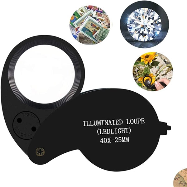 Handheld 40X Loupe for Jewelry, Watches & Gems