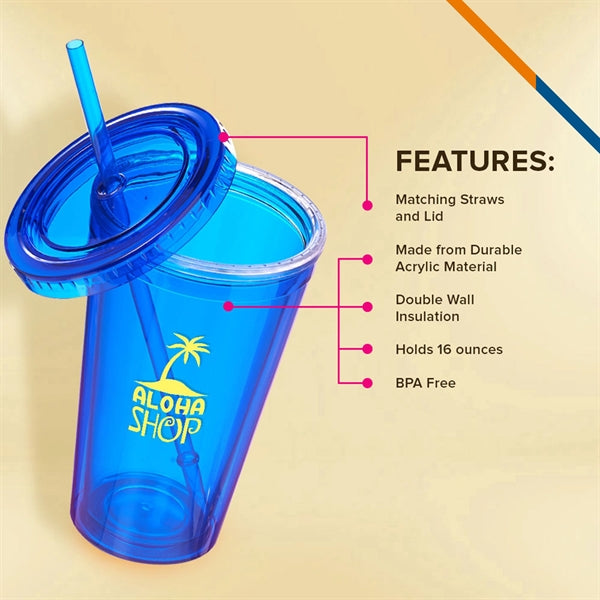 Laposo Acrylic Tumbler - 16 OZ.