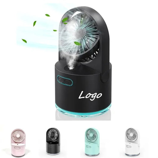 Portable 2 In 1 Desktop Office Cooling Water Misting Fan