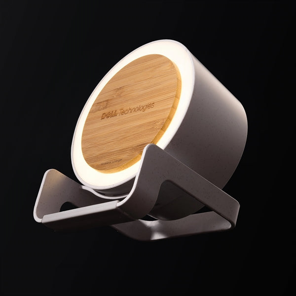 WheatStraw Eco Spotlight Bluetooth Speaker & Qi Phone Stand