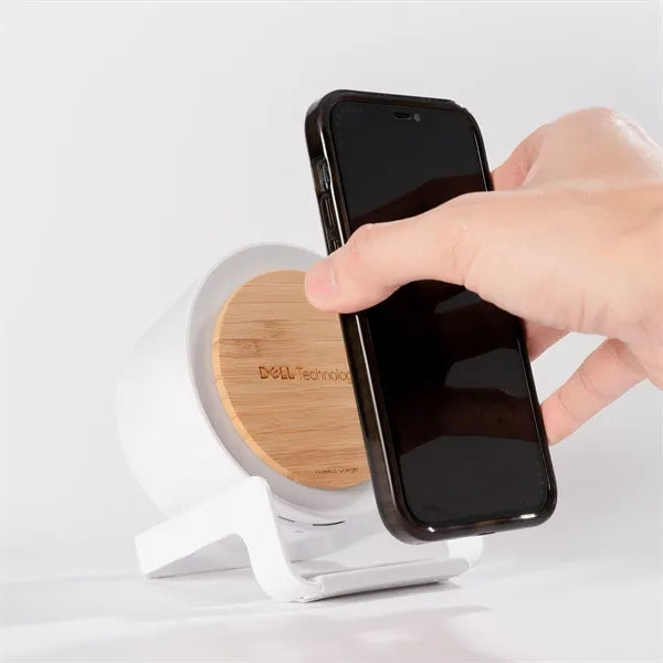 WheatStraw Eco Spotlight Bluetooth Speaker & Qi Phone Stand