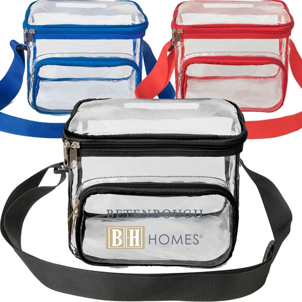 Clear Lunch Bag with Shoulder Strap (9"x8"x6")