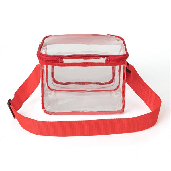 Clear Lunch Bag with Shoulder Strap (9"x8"x6")