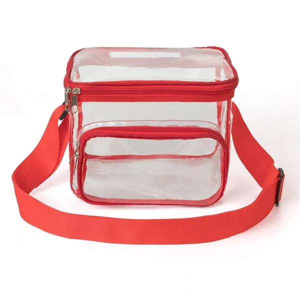 Clear Lunch Bag with Shoulder Strap (9"x8"x6")