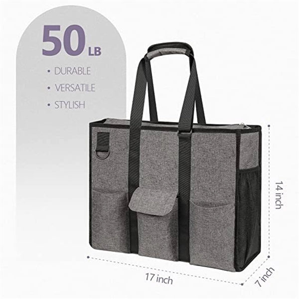 Utility Water Resistant Zipper Tote Bag