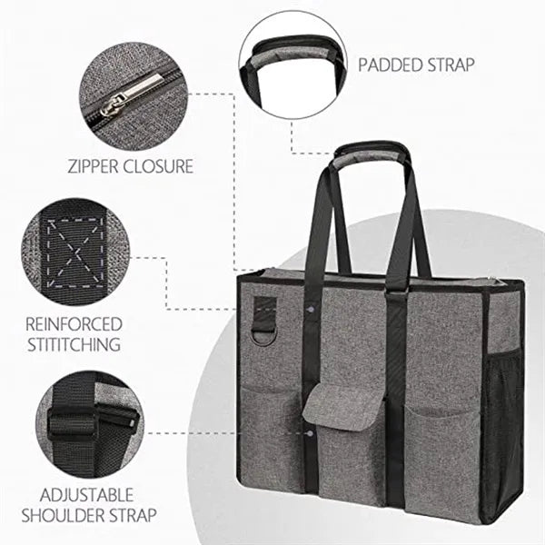 Utility Water Resistant Zipper Tote Bag