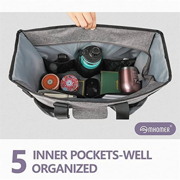 Utility Water Resistant Zipper Tote Bag