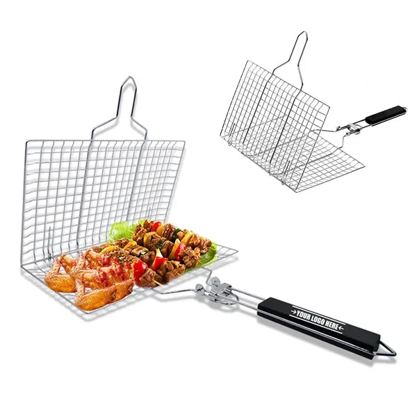 Outdoor Barbecue BBQ Stainless Steel Large Grilling Baskets