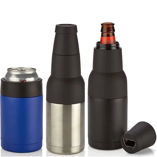 3-in-1 Can Cooler Beer Holder w/ Botter Opener