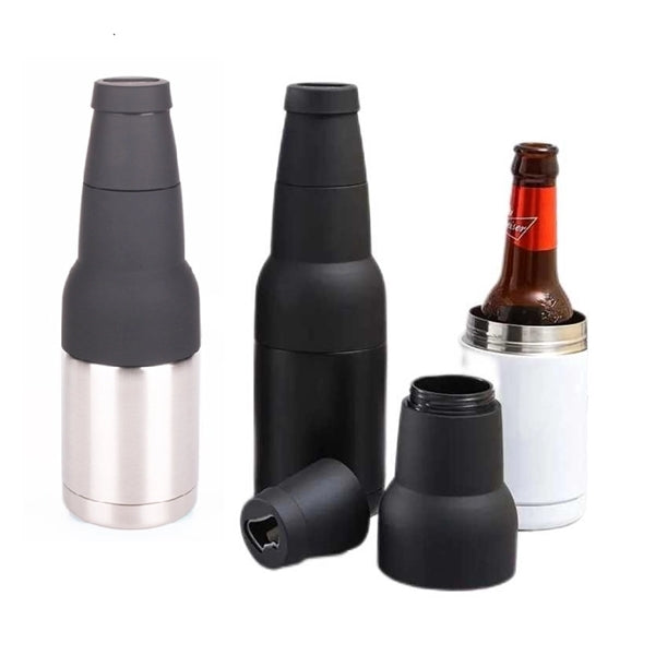 3-in-1 Can Cooler Beer Holder w/ Botter Opener
