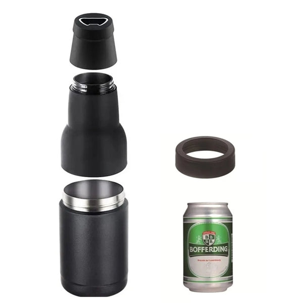 3-in-1 Can Cooler Beer Holder w/ Botter Opener