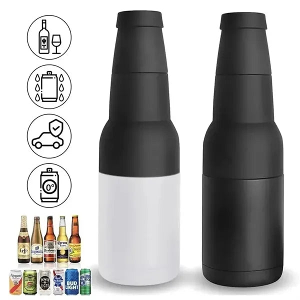 12oz. 3 in1 Beer Can Cooler Holder w/ Built-in Opener