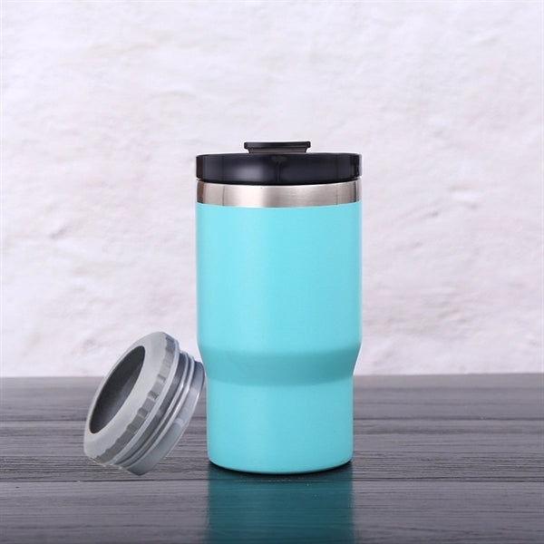 14oz. 4-in-1 Beer/ Bottle Can Cooler Holder w/ 2 Lids